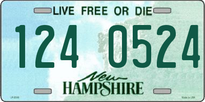 NH license plate 1240524