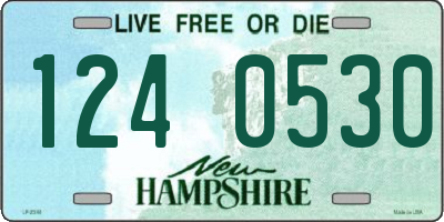 NH license plate 1240530