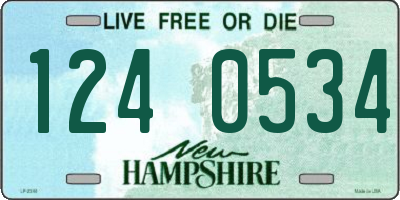 NH license plate 1240534
