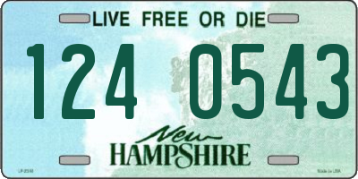 NH license plate 1240543
