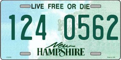 NH license plate 1240562