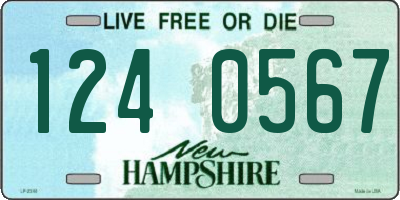 NH license plate 1240567