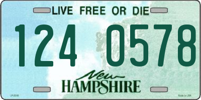 NH license plate 1240578