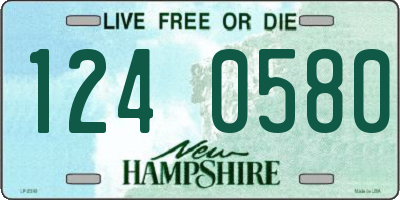 NH license plate 1240580