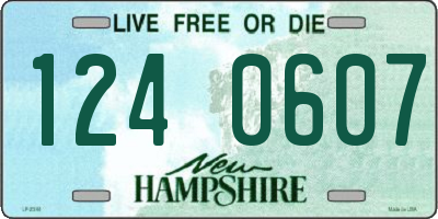 NH license plate 1240607