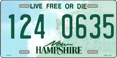 NH license plate 1240635
