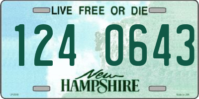 NH license plate 1240643