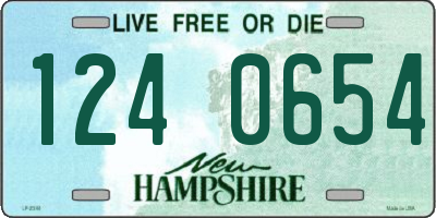 NH license plate 1240654