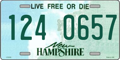 NH license plate 1240657