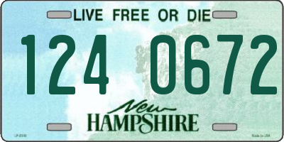 NH license plate 1240672