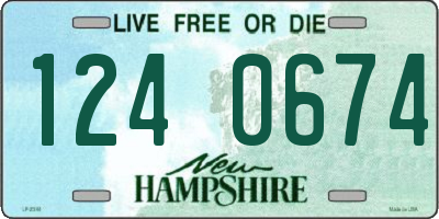 NH license plate 1240674