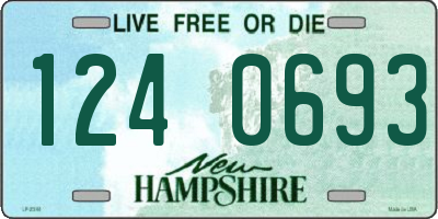 NH license plate 1240693