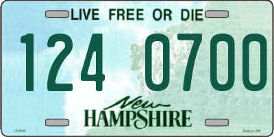 NH license plate 1240700
