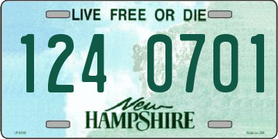 NH license plate 1240701