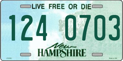 NH license plate 1240703