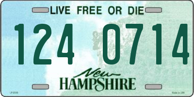 NH license plate 1240714
