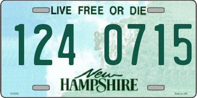 NH license plate 1240715