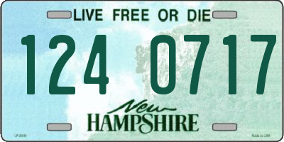 NH license plate 1240717