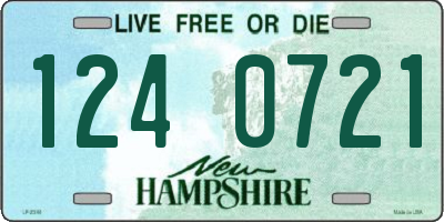 NH license plate 1240721