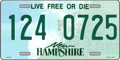 NH license plate 1240725