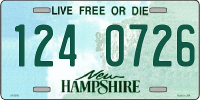 NH license plate 1240726