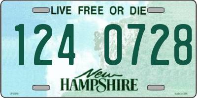 NH license plate 1240728