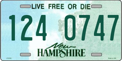 NH license plate 1240747