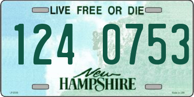 NH license plate 1240753
