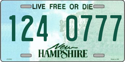 NH license plate 1240777
