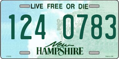 NH license plate 1240783