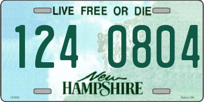 NH license plate 1240804