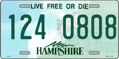 NH license plate 1240808