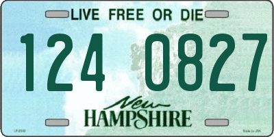NH license plate 1240827
