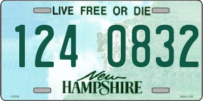 NH license plate 1240832