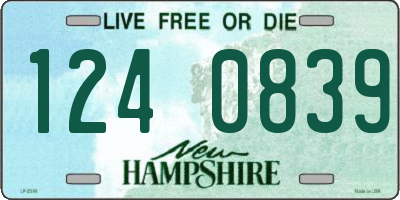 NH license plate 1240839