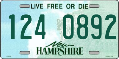NH license plate 1240892