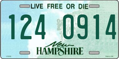 NH license plate 1240914
