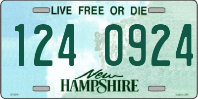 NH license plate 1240924