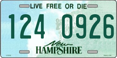 NH license plate 1240926