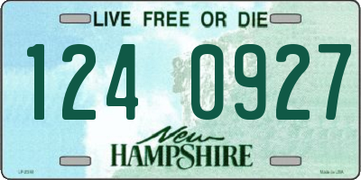 NH license plate 1240927