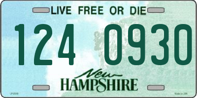 NH license plate 1240930