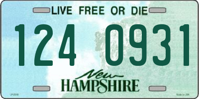 NH license plate 1240931