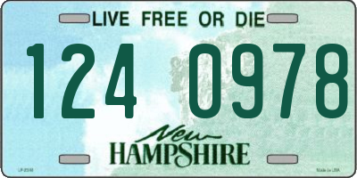 NH license plate 1240978