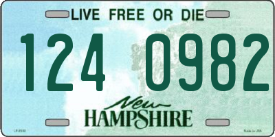 NH license plate 1240982