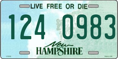 NH license plate 1240983