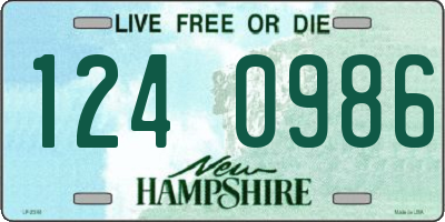 NH license plate 1240986