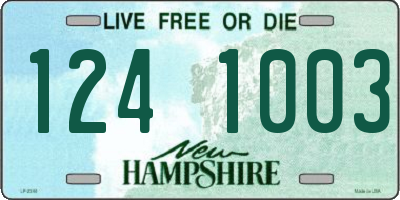 NH license plate 1241003