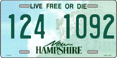 NH license plate 1241092