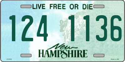 NH license plate 1241136