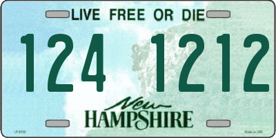 NH license plate 1241212